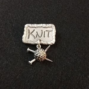 Pewter "Knit" Pin